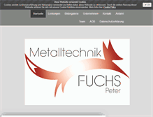 Tablet Screenshot of metalltechnik-fuchs.com